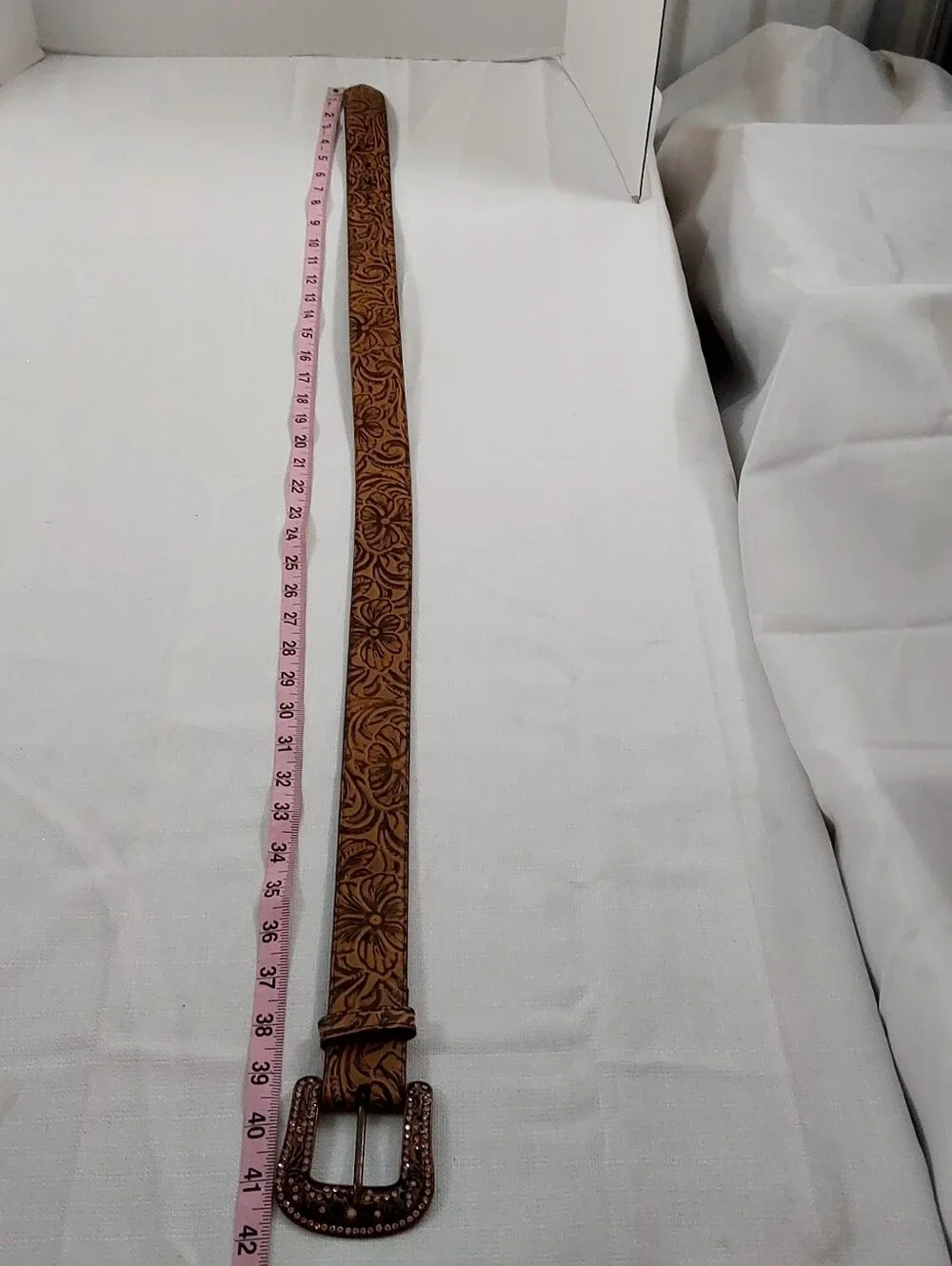 Shyanne Floral Embossed Western Belt